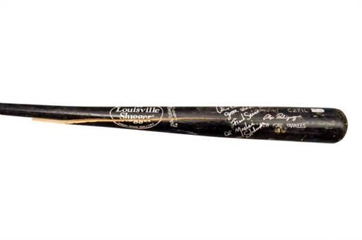 2008 Alex Rodriguez Last Series at Yankee Stadium Game Used and Signed  bat (MLB Auth)